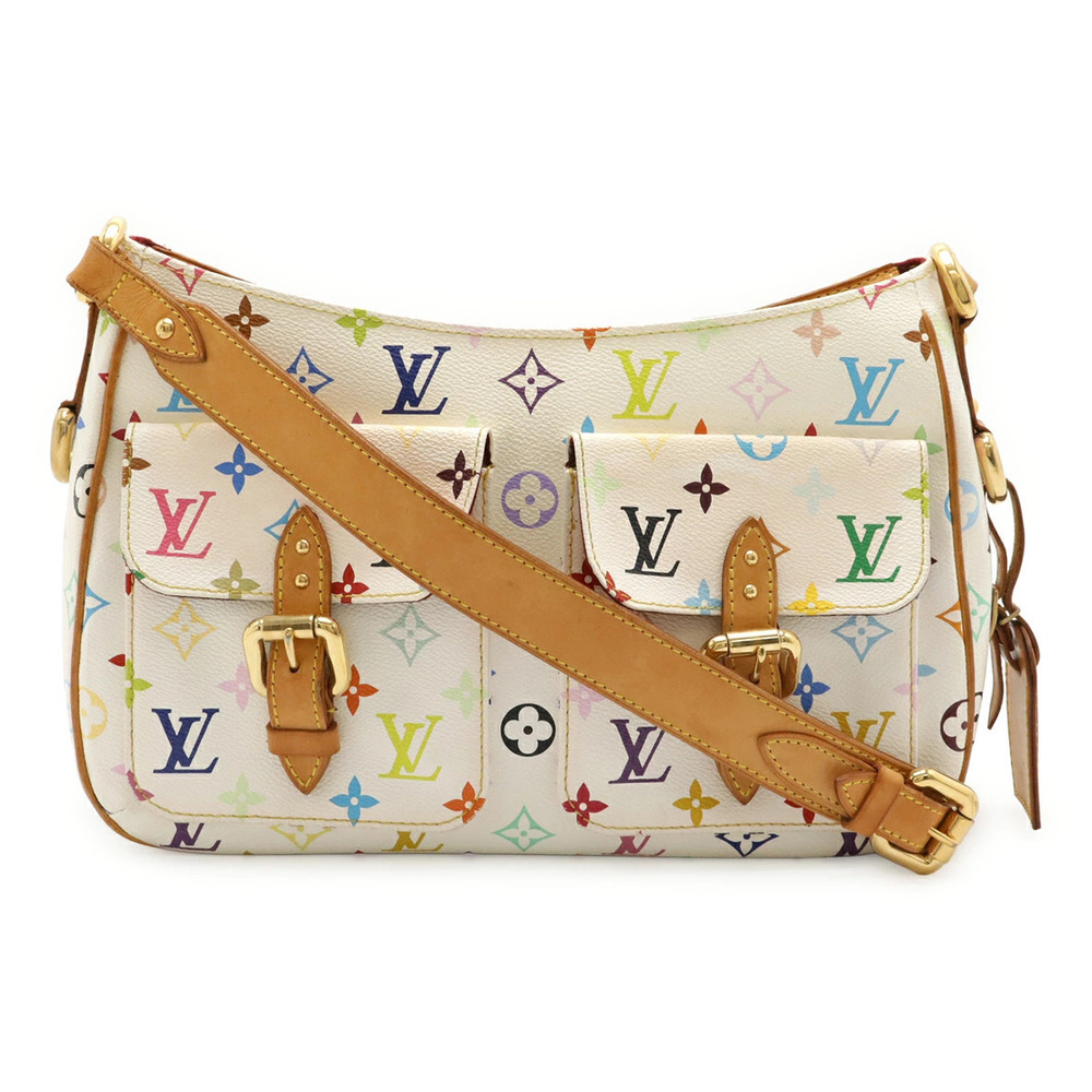 LOUIS VUITTON Monogram Multicolor Lodge Crossbody Bag Blanc White